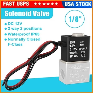 1/8" Fast Response Electric Solenoid Valve Air Water DC 12V Normally Closed US - Picture 1 of 15
