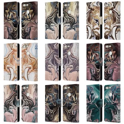 NATURE MAGICK LUXE GOLD MARBLE METALLIC LEATHER BOOK CASE FOR GOOGLE PHONES - Image 1 of 4