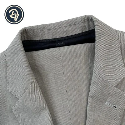 Mint! 40 R J Crew Ludlow Natural Cotton Micro Stripe Cotton Slim Fit Suit - Image 1 of 4