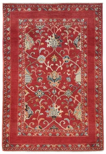 Floral Modern Design Kazak Oushak Rug 4X6 ft Handmade Pakistan Oriental Carpet - Picture 1 of 12