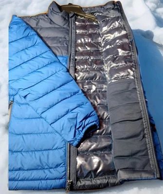 NEW 2025 Columbia Mens POWDER LITE 2 TONE BLUE Winter Jacket Omni-Heat SZ XXL - Image 1 of 4