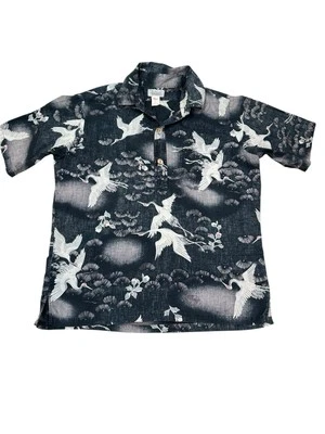 VTG Surf Line Hawaii Shirt Mens L Blue Crane Hawaiian PopOver Original Jam Retro - Image 1 of 4