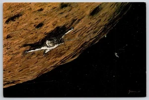 Astronauta en Planeta "Vértigo Joe Shabram Arte Fantasía Espacial 1989 Postal UNP 4x6 - Imagen 1 de 2