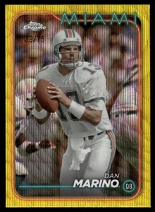 2024 Topps Chrome Dan Marino Yellow Wave Refractor /75 #106 Miami Dolphins - Picture 1 of 2