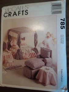 McCall’s Crafts #785 UNCUT Furniture for Barbie size Dolls - 1995 Sewing Pattern - Picture 1 of 1