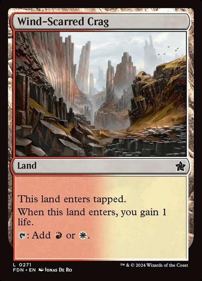 x1 Wind-Scarred Crag - Foundations - NM - MTG - Image 1 of 1