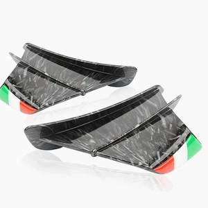 2Pcs Universal Motorcycle Spoiler Wing Aerodynamic Winglet Decoration Touring - Picture 1 of 8