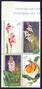 Canada sc#1790iii Orchids, Block of 4 from Booklet Bk219, Mint-NH - Bild 1 von 2