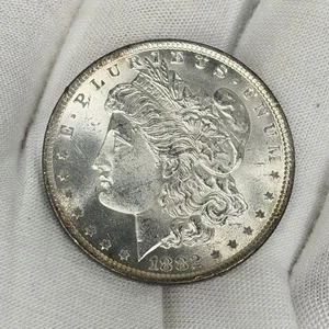 1882-P Morgan Silver Dollar $1 One Philadelphia Old US Coin UNC BU BEAUTIFUL! - Picture 1 of 4