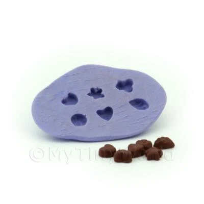 Puppenhaus Miniatur 6 Stück gemischte Form Schokolade Form