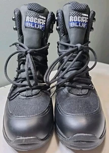 Rocky Code Blue 8" Public Service Boot - Black/Blue - Size 6.5 Wide - WORN ONCE - Picture 1 of 12