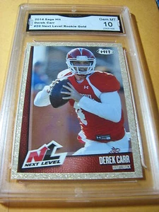 DEREK CARR RAIDERS 2014 SAGE HIT NEXT LEVEL GOLD ROOKIE RC # 59 GRADED 10 L@@K - Picture 1 of 1
