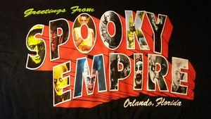 SPOOKY EMPIRE ORLANDO FL- SIZE MEDIUM BLACK TSHIRT- HORROR CONVENTION- HORROR - Picture 1 of 4