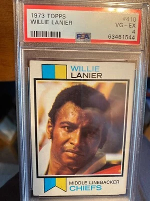 1973 Topps Willie Lanier #410 VG-EX PSA 4 (63461544) - Image 1 of 4