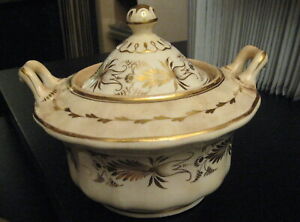  Large Antique French/Paris Sugar Bowl - Unused! Mint Condition! Nice!