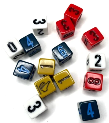 Bioshock Infinite The Siege Of Columbia Game Parts & Pieces:  All 15 Dice - Image 1 of 3