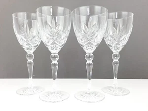 4 x Vintage Lead Crystal French Cristal D'arques Wine Glasses - Picture 1 of 12