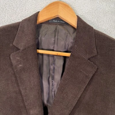 Lauren Ralph Lauren Blazer Jacket Men 42S Brown Corduroy Single Breasted Classic - Image 1 of 4