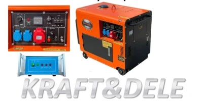 Kraft&Dele + ATS 7KW dreiphasiger geräuschloser Diesel Stromerzeuger - Bild 1 von 4