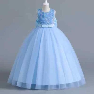 12 14 Yrs Girls Party Dresses Bow Prom Gown for Kids Birthday Princess Clothes - Picture 1 of 28