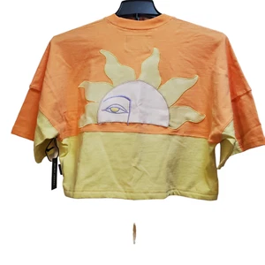 Spirit Jersey Woman Sun Oversized Crop Top Size S Short Sleeve Streetwear Beach - Picture 1 of 4