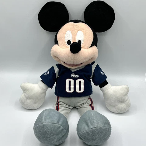 Mickey Mouse NFL New England Patriots Plush Disney Stuffed Doll Football 16” Cover