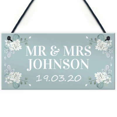 Personalised Wedding Gift Mr and Mrs Gift Wedding Anniversary Gift Husband Wife