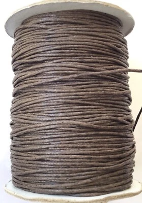 10 Yardas Genuino Café Marrón Natural Redondo Algodón Encerado Cordón-Suministros de Joyería Foto 1 de 4