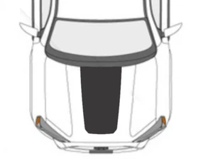 Calcomanía adhesiva de vinilo apagón capó gráficos se adaptarán a Toyota 4Runner 2015 a 2024 - Imagen 1 de 3