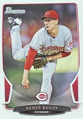 2013 Bowman #114 Homer Bailey Cincinnati Reds Baseball Card - Image 1 of 2