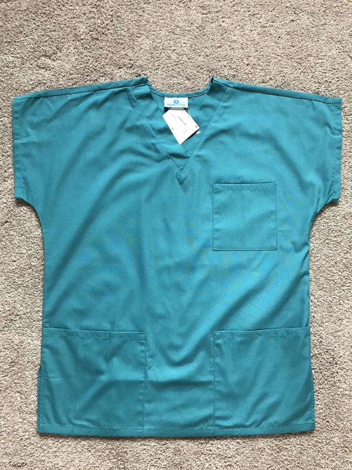 Simply Basic Womens Medical Scrub Top V-Neck Teal Green Size Small NWT - Image 1 of 3