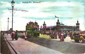Victoria Pier Blackpool Lancs Postcard - Picture 1 of 2