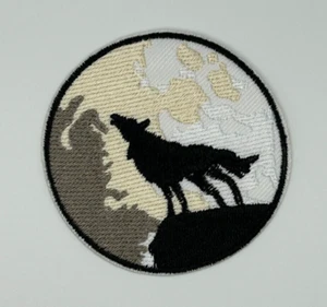 Parche MR ALE Howling Wolf bordado redondo planchado/cosido P18 - Imagen 1 de 3