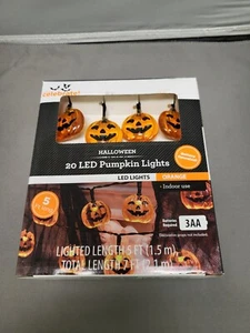 20 LED Pumpkin Lights - Picture 1 of 2