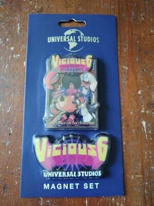 Universal Studios Despicable Me Vicious 6 Logo Layered 3D Magnet Set New Minions - Picture 1 of 2