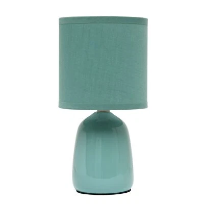 Simple Designs LT1134-SEA 10.04" Tall Traditional Ceramic Base TableLamp Seafoam - Image 1 of 4