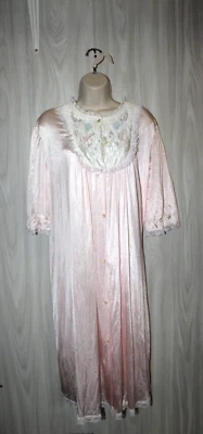 Vintage NightGown Cottagecore Robe Womens Sliperfection Pink Set Medium Gilead - Image 1 of 4