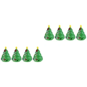 2 Count Clockwork Rotating Christmas Tree Child Plastic Wind-up Toy Toys - Picture 1 of 12
