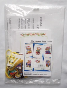 Design Works Christmas Bear Counted Cross Stitch Card Kit - Picture 1 of 3