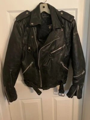 Vintage Hein Gericke Leather Jacket w/Harley Davidson embroidery, Sz L - Image 1 of 4