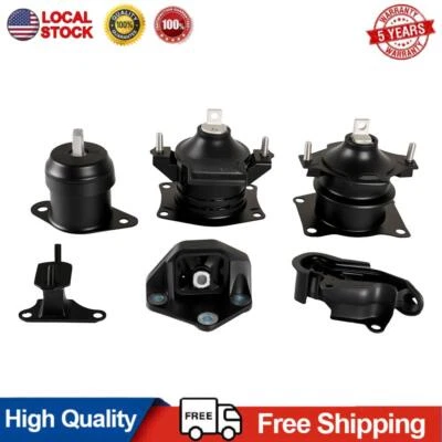 6PCS Engine Motor Mounts Set For 2003 2004 2005 2006 2007 Honda Accord 3.0L V6 - Image 1 of 4
