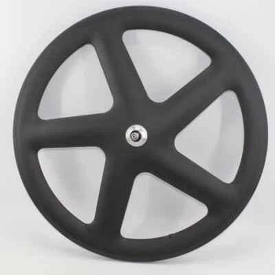 700C Road Track Fixed Gear Bike 3K Full Carbon Fibre 5 Spokes Clincher Rims  - Image 1 of 4