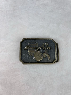 Винтажная пряжка ремня Snap On Tools, сплошная латунь, сделано в США, BTS SPP-513 - Изображение 1 из 4