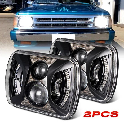 2 PIEZAS 5x7 7x6 LED Faro Alto/Bajo DRL para Mazda B2200 B2000 B2600 Pickup RX-7 GLC Foto 1 de 4