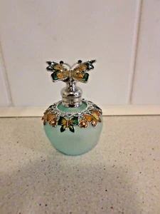 Mintgrüner Milchglas Schmetterling Parfüm Flakon - Bild 1 von 1