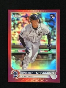 2022 Topps Chrome Update Spencer Torkelson Red Refractor RC /25 Tigers - Picture 1 of 2