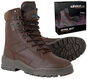 Bota Patrulla 10UK Todo Cuero Kombat UK MOD Marrón Militar Estilo Ejército - Imagen 1 de 4