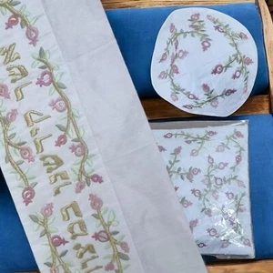 Tallit donna Tallis Talit bellissima con fiori + borsa diversa elegante - Foto 1 di 20