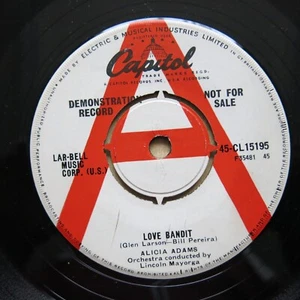 ALICIA ADAMS Love Bandit / Oom Dooby Doom UK 7" demo Capitol Records 1961 - Picture 1 of 3