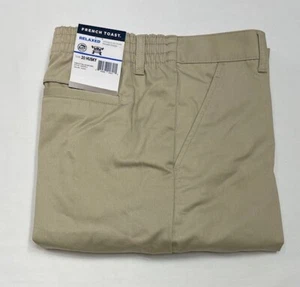 French Toast Youth Boy's Relax Fit Pull-On Pant Husky Size: 20 Khaki #SK9319-G. - Picture 1 of 10